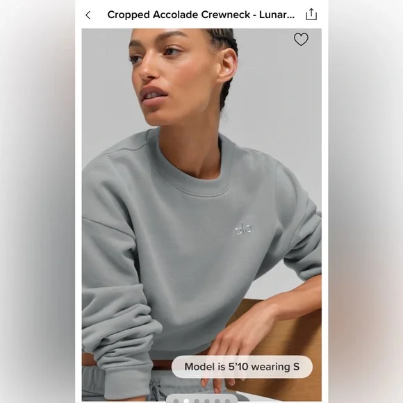 Alo Yoga Accolade Set in Lunar Grey size XS - Picture 3 of 14